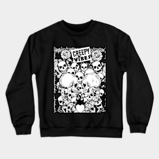 HALLOWEEN SKULLS CREEPY VIBES Crewneck Sweatshirt